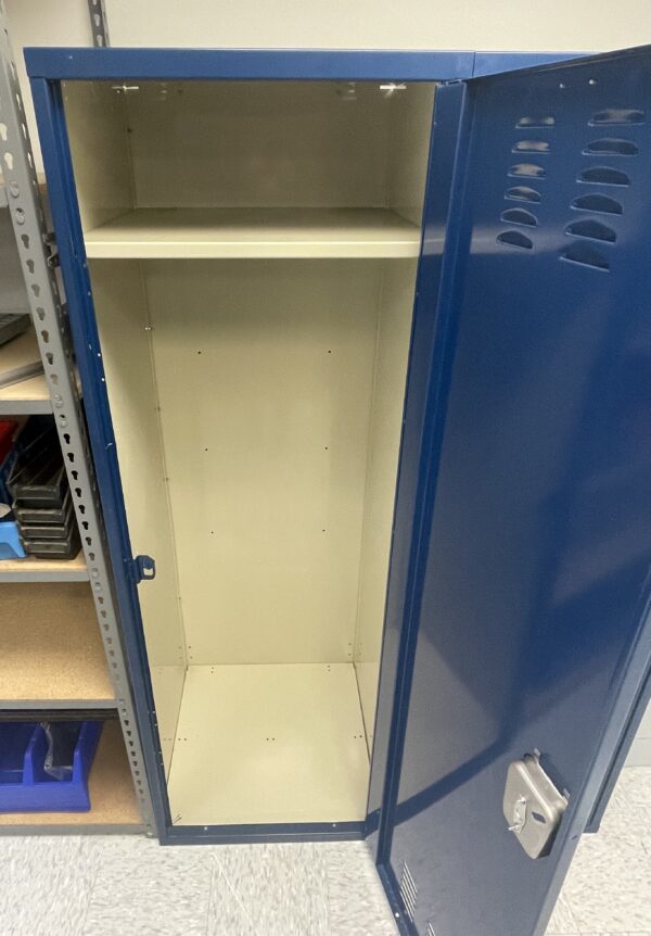 Single Tier 2 Wide Metal Lockers - Blue