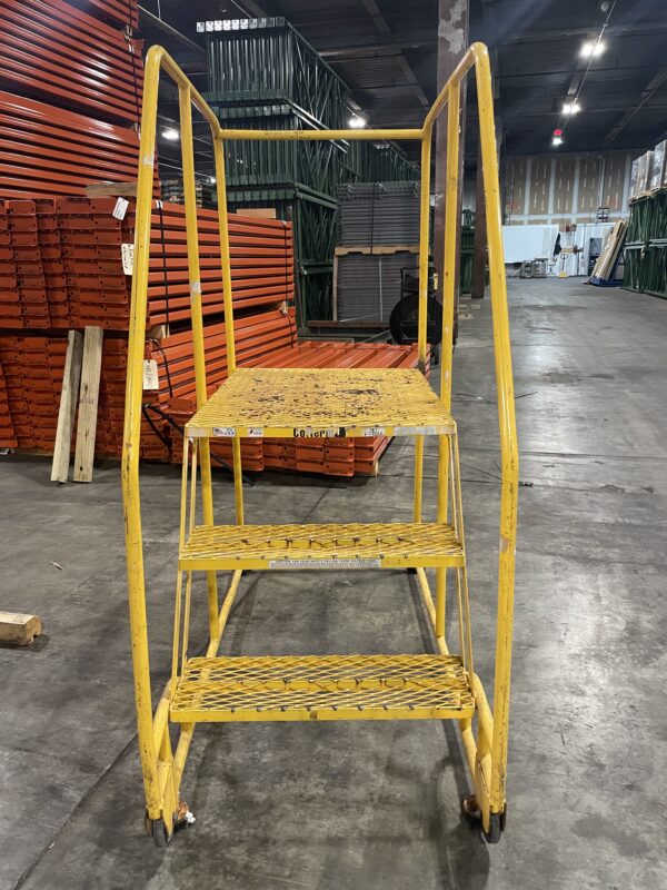 Yellow Tilt N Roll Work Platform Ladder