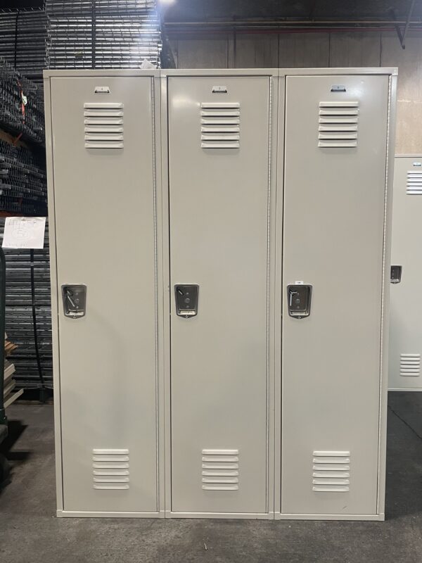 Tan Single Tier 18x18x72 Metal Lockers