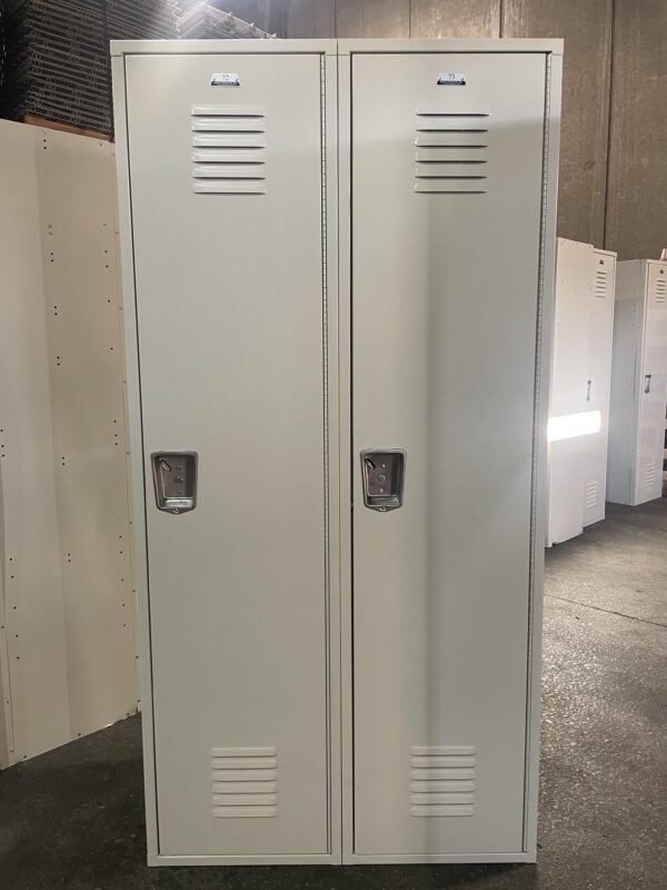 Tan Single Tier 18x18x72 Metal Lockers - 2 wide