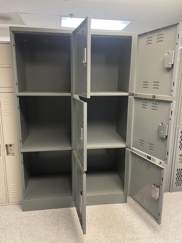 Triple-Tier All Welded Metal Lockers | 2-Wide | 24Wx24Dx76H