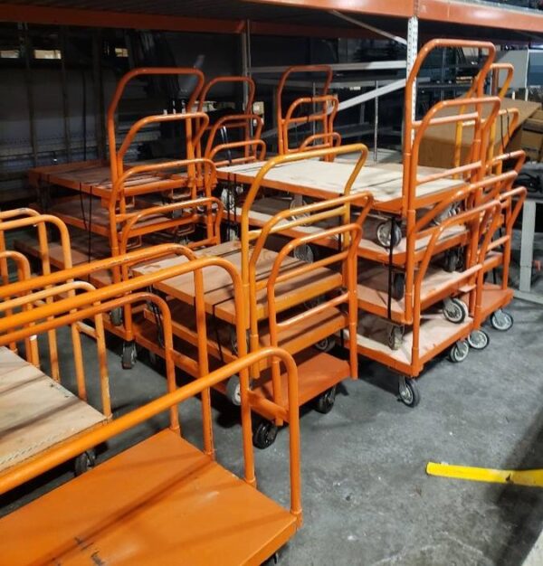 Assorted rolling platform carts