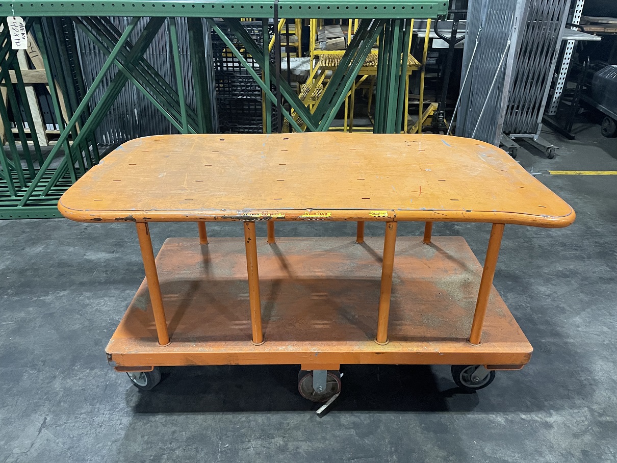 Used Flat Table Top Lumber Carts | 60