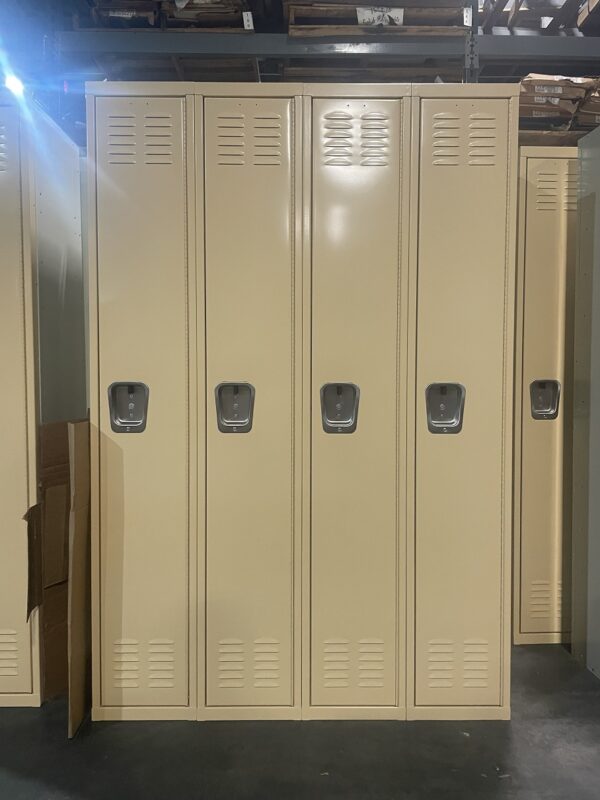 Single Tier Metal Lockers - 4-wide