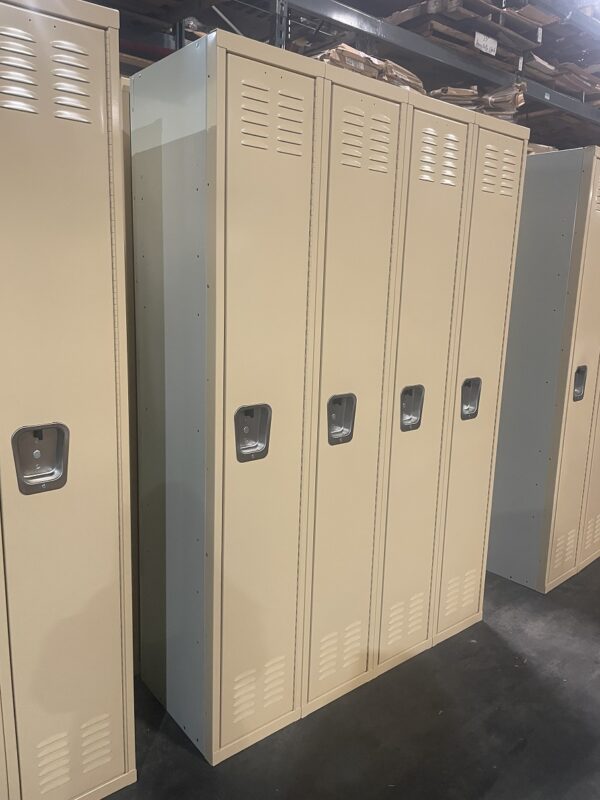 Single Tier Metal Lockers - 4-wide