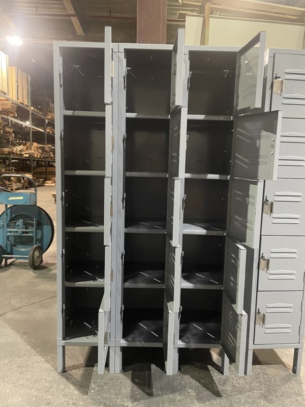 NEW 3-Wide 5 High Box Lockers